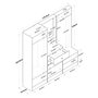 Hanah Home Recibidor Escandinavo M3 - 1559 Blanco con Espejo